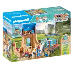 Amelia et Whisper avec box pour chevaux Playmobil