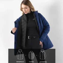 Blouson long imperméable 3 en 1 Cater Equiline