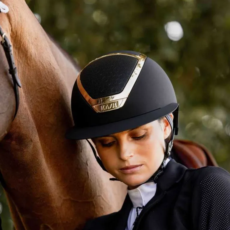 Casque Star Lady Chrome Kask Noir Gold Taille 57