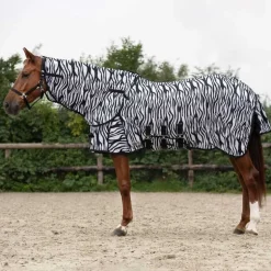 Chemise anti-mouches avec cou et masque QHP - Zèbre