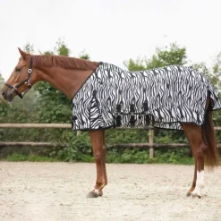 Chemise anti-mouches avec cou et masque QHP - Zèbre