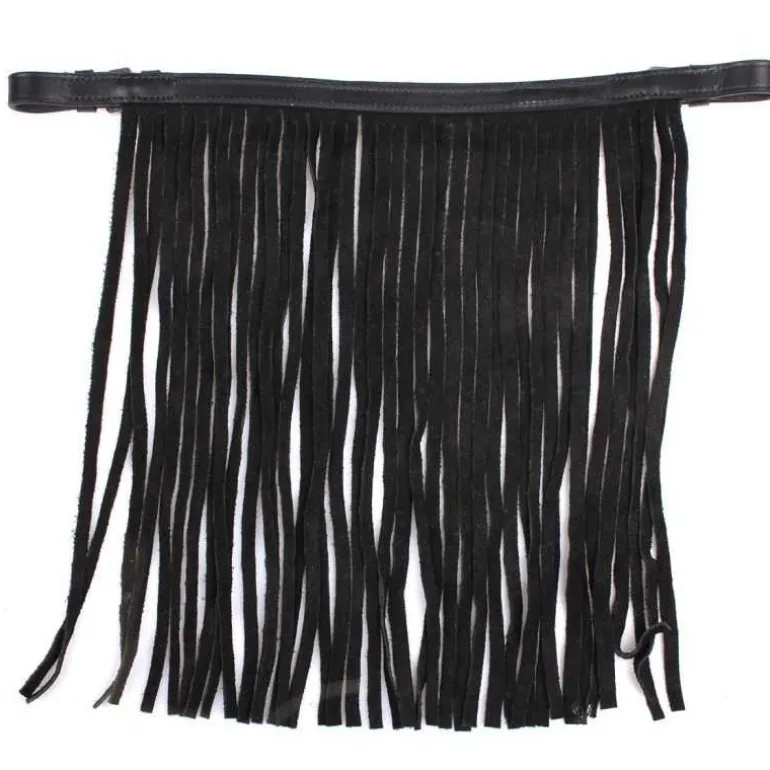 Frontal chasse mouches en cuir QHP