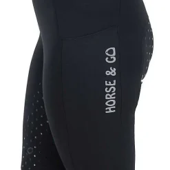 Legging d’équitation pour femme full grip Noir Nantano Horse & Go