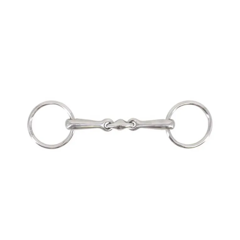 Mors de filet de bride double brisure 14mm Stationata