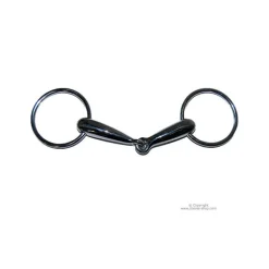 Mors simple 2 anneaux creux poney Stationata