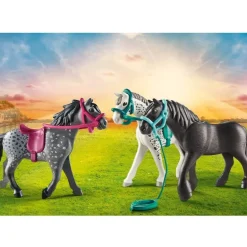Pack 3 chevaux : Frison, Knabstrupper et Andalou Playmobil