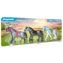 Pack 3 chevaux : Frison, Knabstrupper et Andalou Playmobil