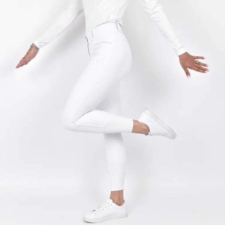 Pantalon d'équitation pour femme Diamant Time To Ride Blanc