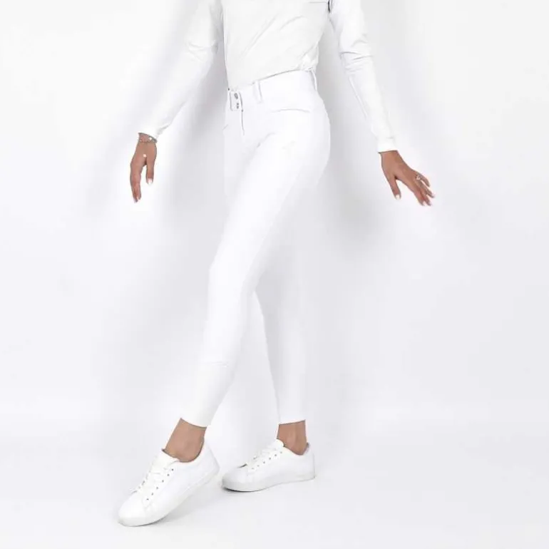 Pantalon d'équitation pour femme Diamant Time To Ride Blanc