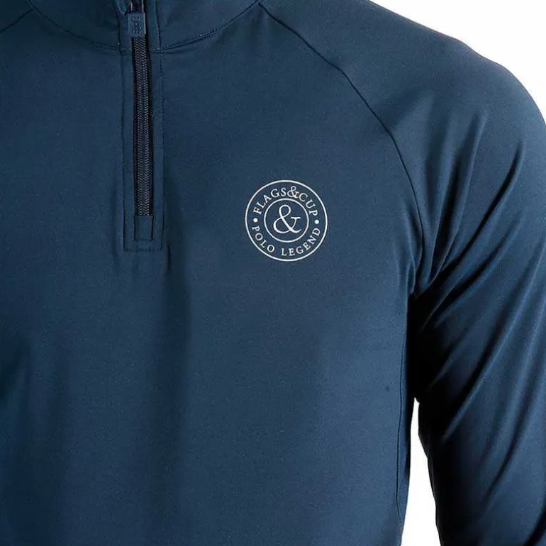 Polo technique manches longues pour homme Sampio Flags & Cup