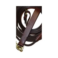 Rênes allemandes cuir + corde Stationata
