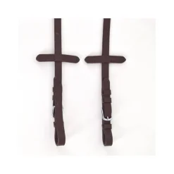 Rênes Caoutchouc 13mm Stationata Boucle Argent