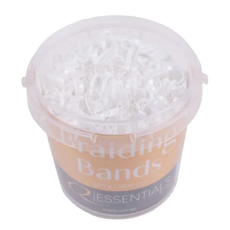 Seau d'élastiques plats à natter Q-Essentials