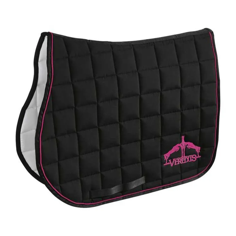 Tapis de selle mixte couleur Noir-Rose Veredus
