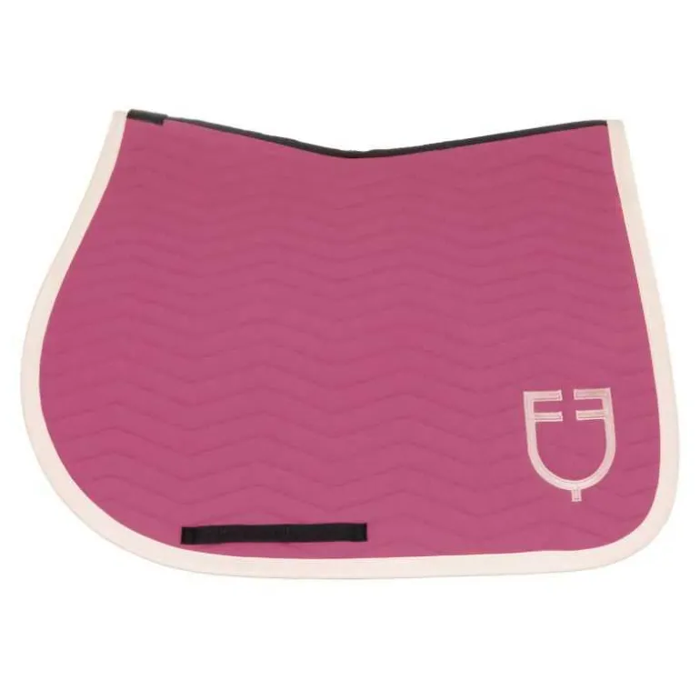 Tapis de selle mixte Wave Equestro Chateau Rose antique White