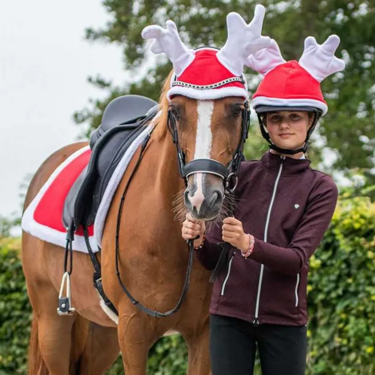 Toque pour casque Renne de Noël QHP